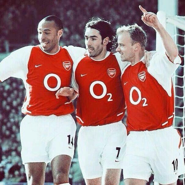 Thierry Henry, Roberto Pires and Dennis Bergkamp 