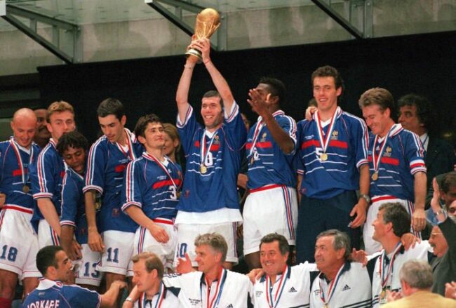France won the FIFA World Cup unbeaten in 1998 