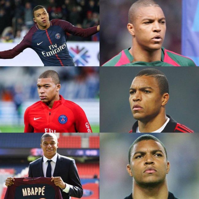 Mbappe and Dida football players that lookalike 